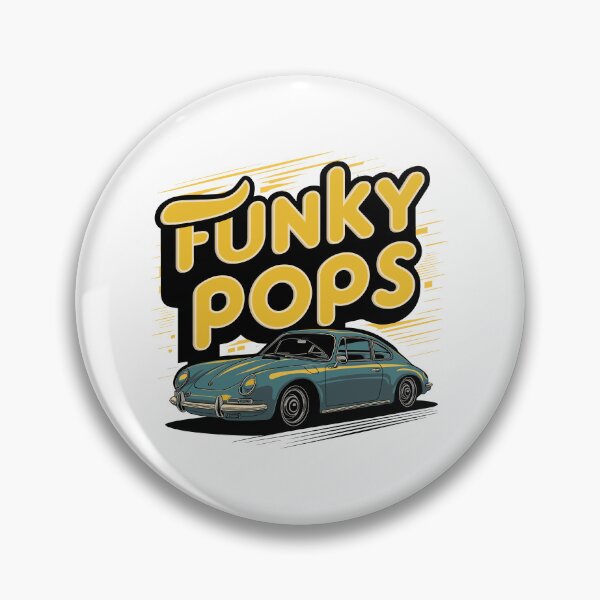 Item preview, Funky Pops - Retro Classic Car Father's Day Art designed and sold by HahaHandlesHub.