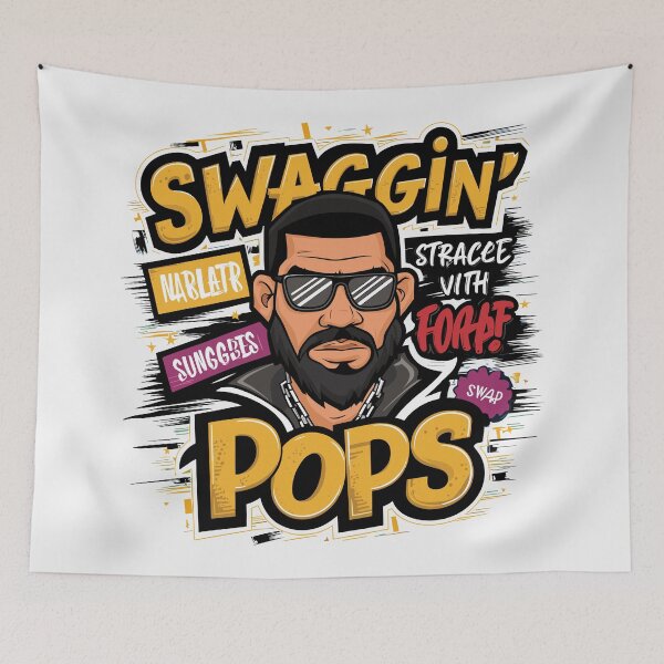 Item preview, Swaggin' Pops - Cool Urban Father's Day Art designed and sold by HahaHandlesHub.
