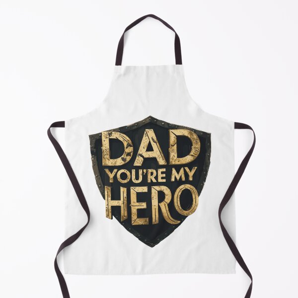 Item preview, Dad, You're My Hero - Rugged Shield Typography Art designed and sold by HahaHandlesHub.
