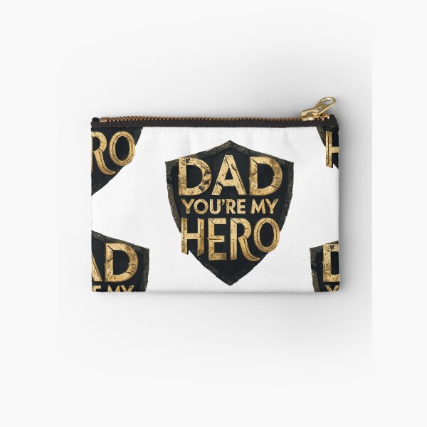 Item preview, Dad, You're My Hero - Rugged Shield Typography Art designed and sold by HahaHandlesHub.