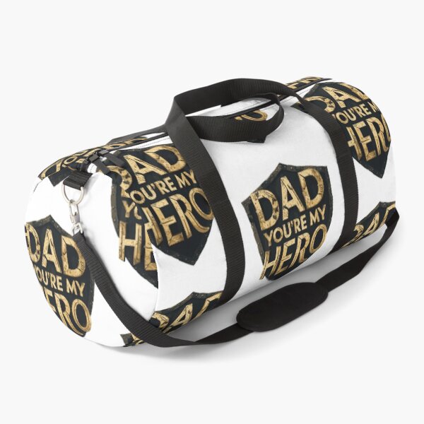 Item preview, Dad, You're My Hero - Rugged Shield Typography Art designed and sold by HahaHandlesHub.