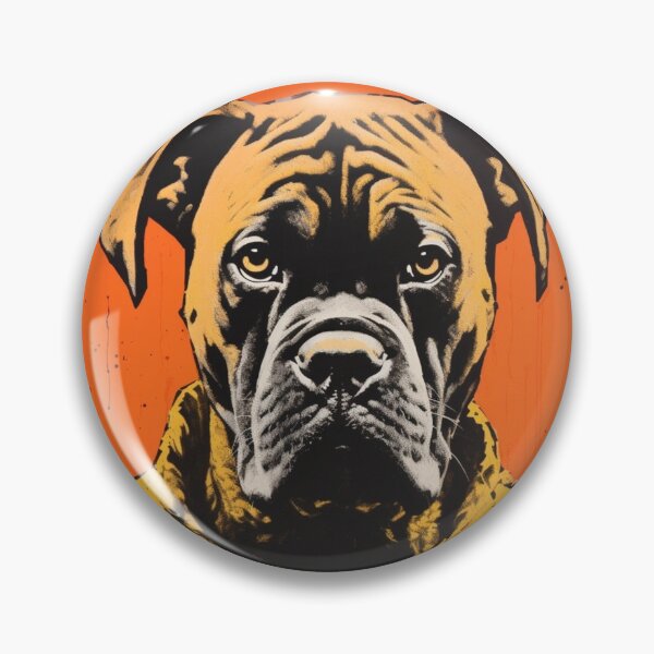 Item preview, Retro Boxer Dog Paint Drip  designed and sold by luvandsocial.