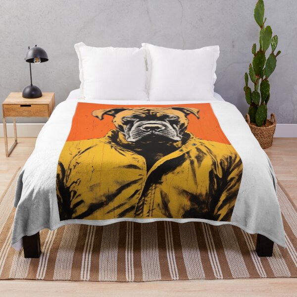 Item preview, Retro Boxer Dog Paint Drip  designed and sold by luvandsocial.