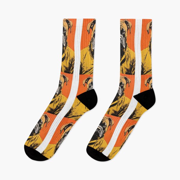 Item preview, Retro Boxer Dog Paint Drip  designed and sold by luvandsocial.