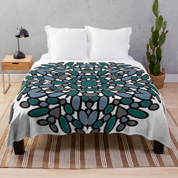 Item preview, Ocean Blue Green Rosette designed and sold by thankluckystars.