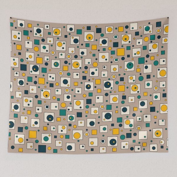 Item preview, Colorful abstract geometrical square background	 designed and sold by Familyshmot.