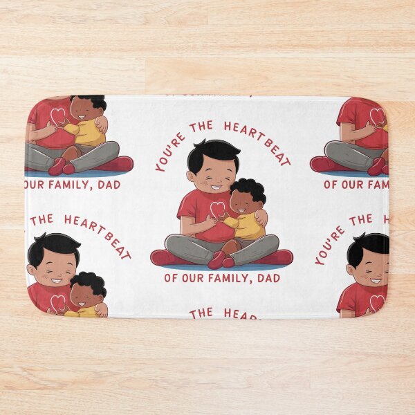 Item preview, You're the Heartbeat of Our Family, Dad - Tender Father's Day Art designed and sold by HahaHandlesHub.