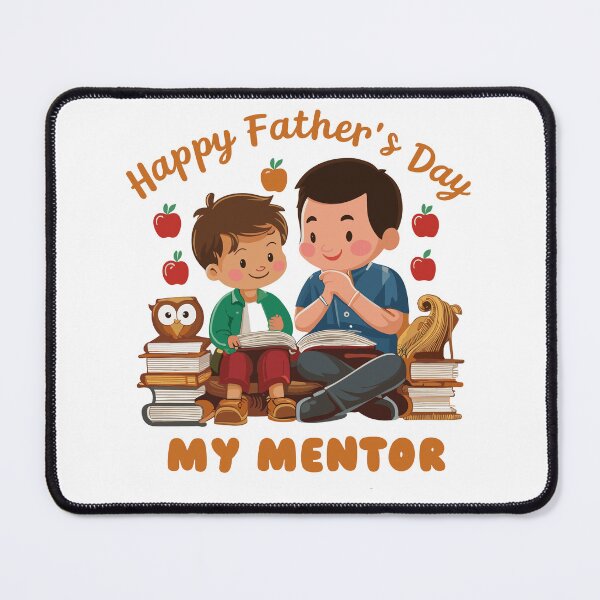 Item preview, Happy Father's Day, My Mentor - Heartwarming Father-Child Illustration designed and sold by HahaHandlesHub.