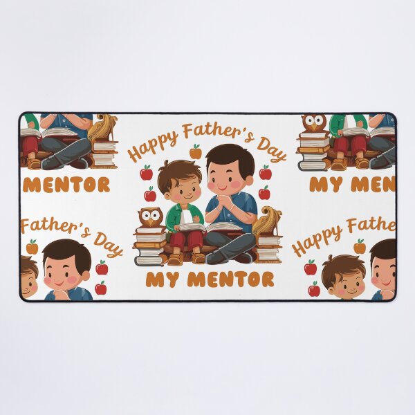 Item preview, Happy Father's Day, My Mentor - Heartwarming Father-Child Illustration designed and sold by HahaHandlesHub.