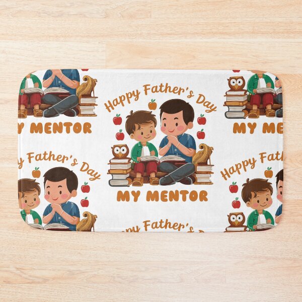 Item preview, Happy Father's Day, My Mentor - Heartwarming Father-Child Illustration designed and sold by HahaHandlesHub.