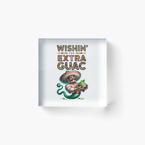 Item preview, Mexican Food Cartoon Wishing for Extra Guac  designed and sold by Betsytiptoe.