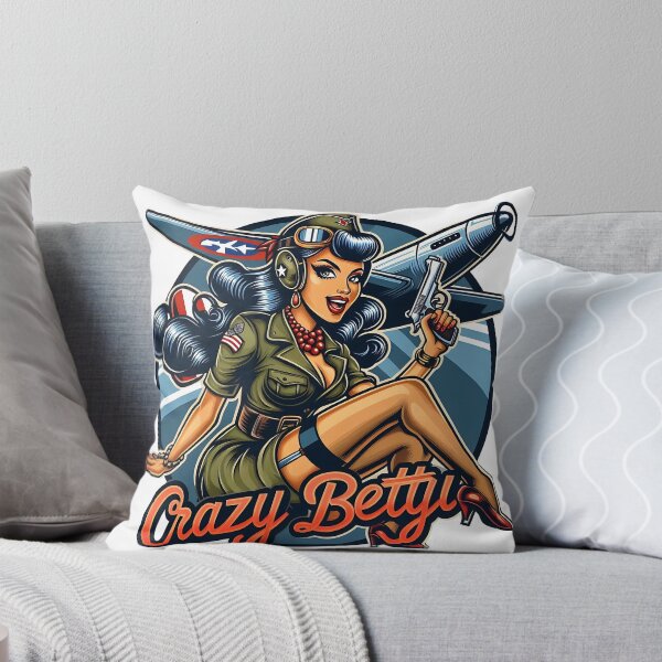 Item preview,  Crazy betty pilot girl from ww2 pinup designed and sold by Greenbessela.