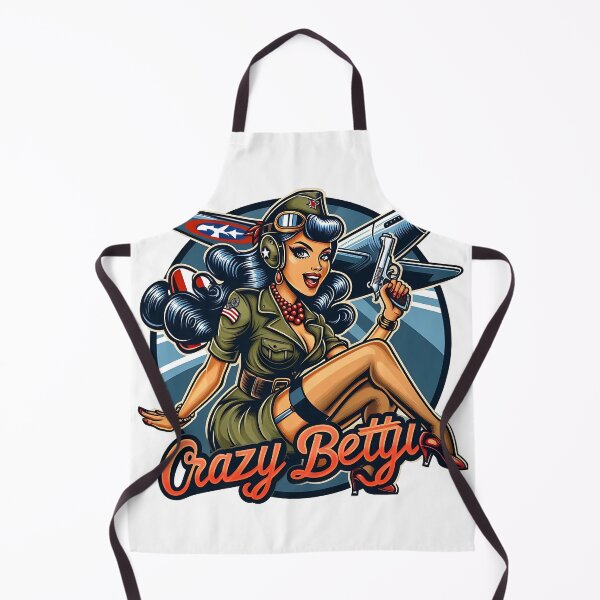 Item preview,  Crazy betty pilot girl from ww2 pinup designed and sold by Greenbessela.
