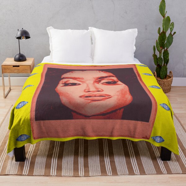 Item preview, Portrait Drawing of Indya Moore on Coral Plate designed and sold by bwasylewicz.