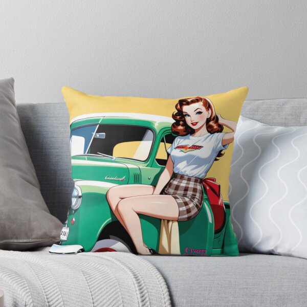 Item preview, Pin-up Girl & Pick-up Vintage Green designed and sold by Crazy Ronald.