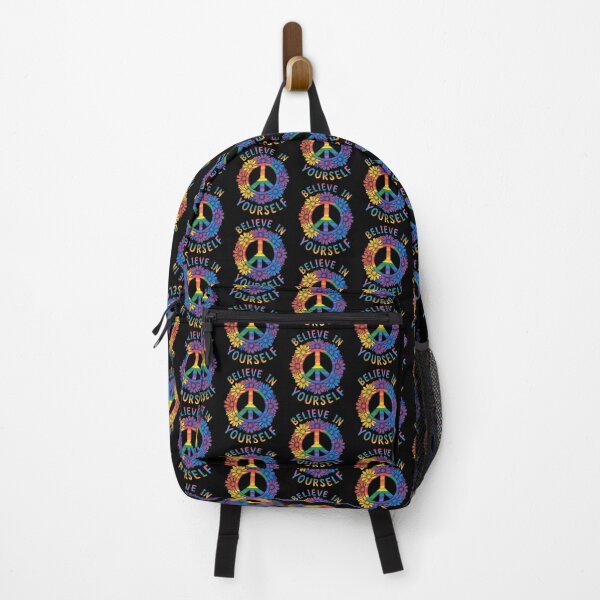 Item preview, Gay Pride Believe in Yourself Rainbow Peace Sign Design designed and sold by edesignprints.