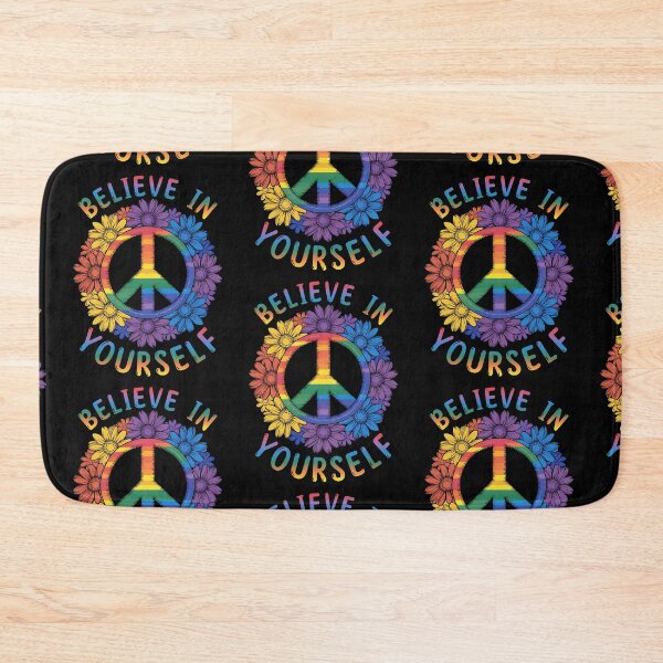 Item preview, Gay Pride Believe in Yourself Rainbow Peace Sign Design designed and sold by edesignprints.