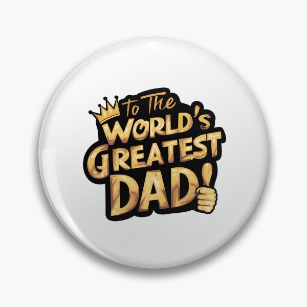 Item preview, World's Greatest Dad! Bold Metallic Typography Sticker designed and sold by HahaHandlesHub.