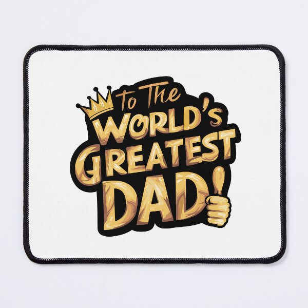 Item preview, World's Greatest Dad! Bold Metallic Typography Sticker designed and sold by HahaHandlesHub.