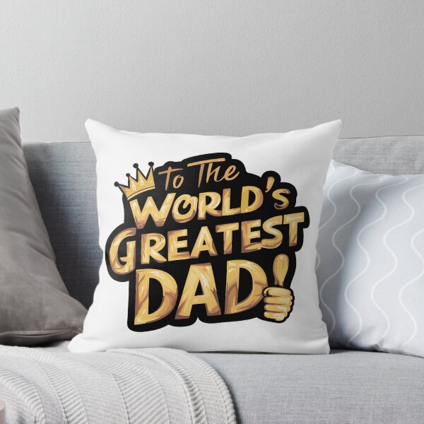 Item preview, World's Greatest Dad! Bold Metallic Typography Sticker designed and sold by HahaHandlesHub.