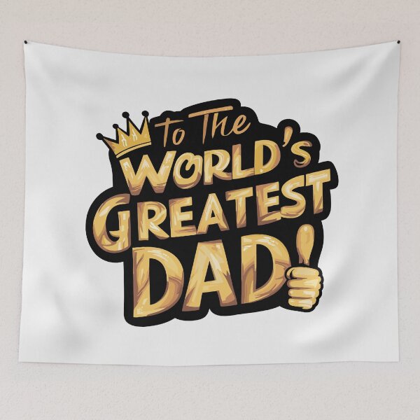 Item preview, World's Greatest Dad! Bold Metallic Typography Sticker designed and sold by HahaHandlesHub.