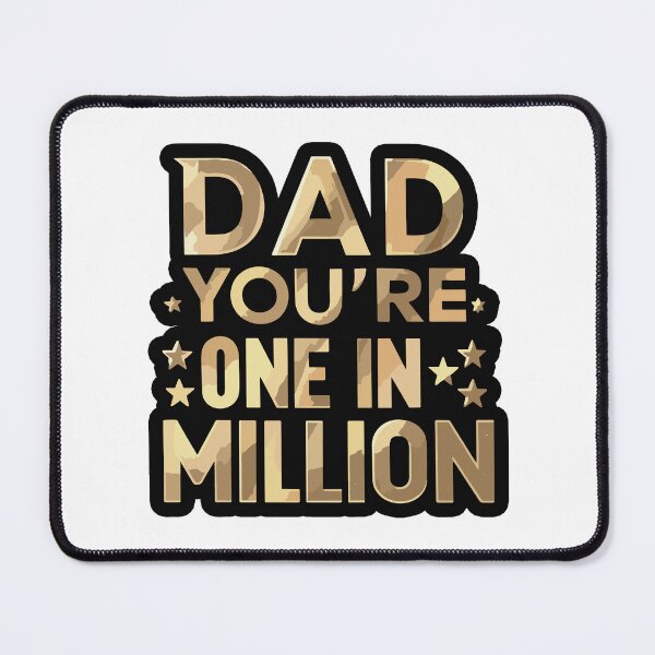 Item preview, One in a Million Dad! Metallic Typography Art designed and sold by HahaHandlesHub.