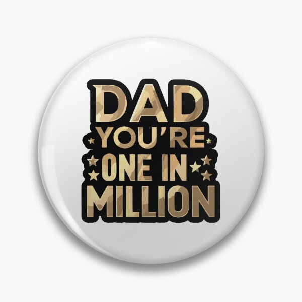 Item preview, One in a Million Dad! Metallic Typography Art designed and sold by HahaHandlesHub.