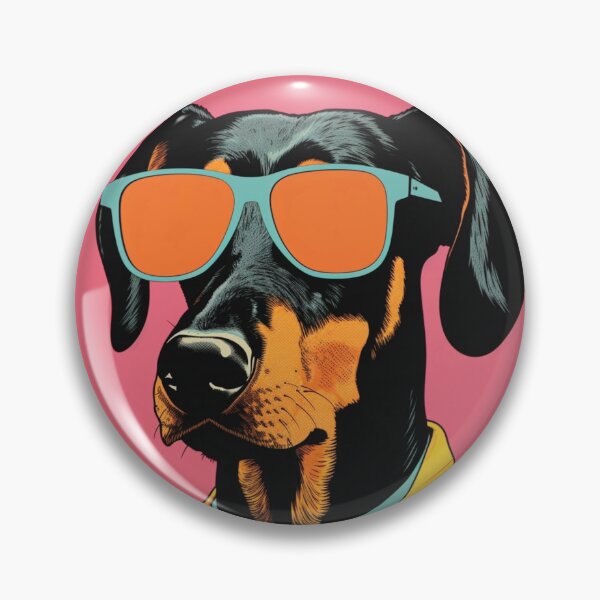 Item preview, 80's Cartoon Doberman Pinscher wearing Shades designed and sold by luvandsocial.