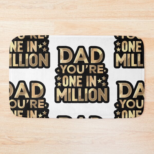 Item preview, One in a Million Dad! Metallic Typography Art designed and sold by HahaHandlesHub.