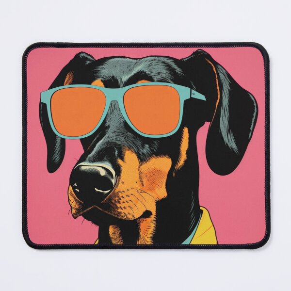 Item preview, 80's Cartoon Doberman Pinscher wearing Shades designed and sold by luvandsocial.