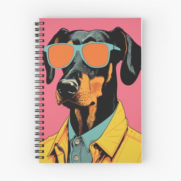 Item preview, 80's Cartoon Doberman Pinscher wearing Shades designed and sold by luvandsocial.