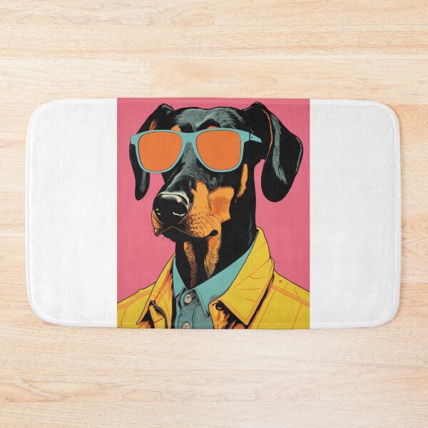 Item preview, 80's Cartoon Doberman Pinscher wearing Shades designed and sold by luvandsocial.