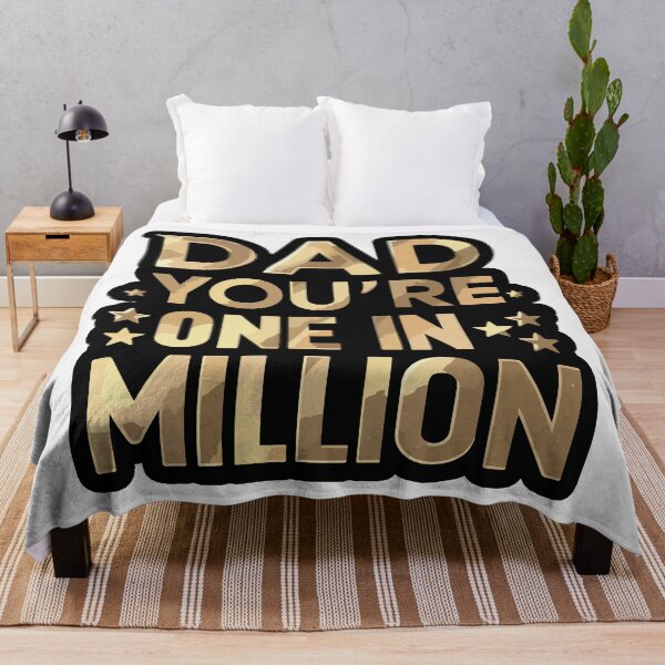 Item preview, One in a Million Dad! Metallic Typography Art designed and sold by HahaHandlesHub.