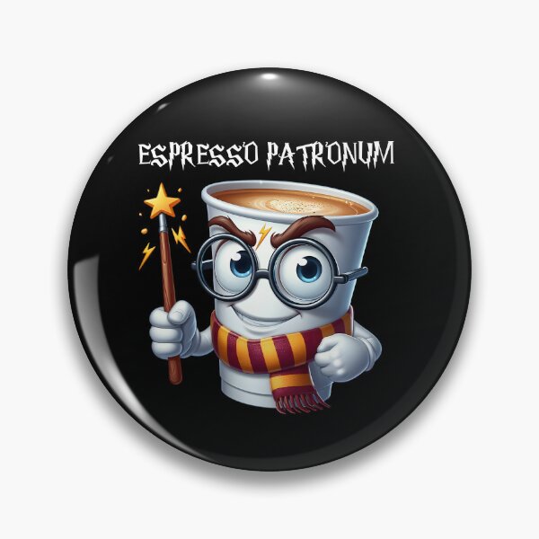 Item preview, Espresso Patronum Funny Cartoon Coffee Magic Wizard Character designed and sold by André Botes.