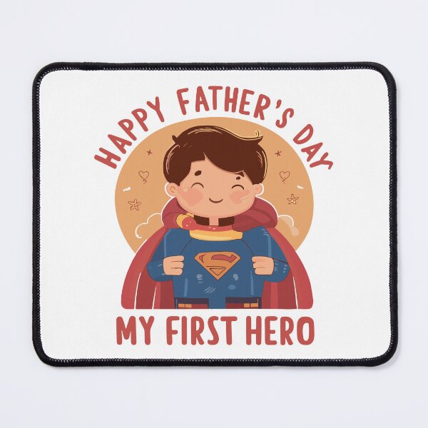 Item preview, My First Hero - Nostalgic Father's Day Illustration designed and sold by HahaHandlesHub.