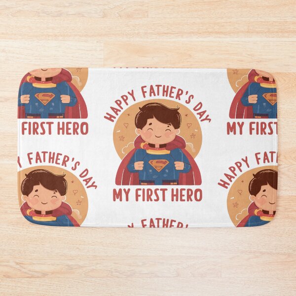 Item preview, My First Hero - Nostalgic Father's Day Illustration designed and sold by HahaHandlesHub.