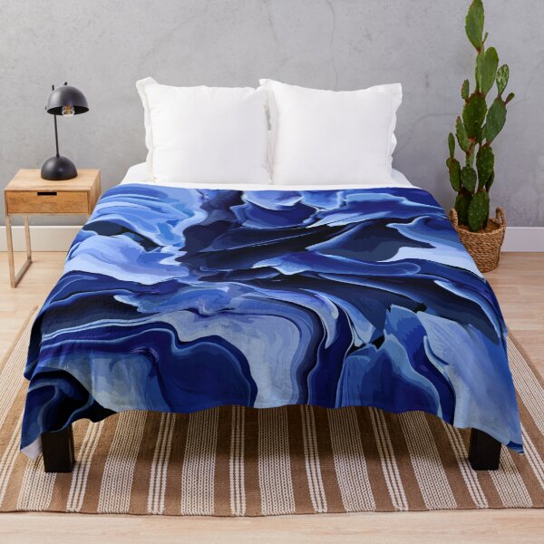 Item preview, Blue Depths Abstract Art designed and sold by Fantacaroo Designs.