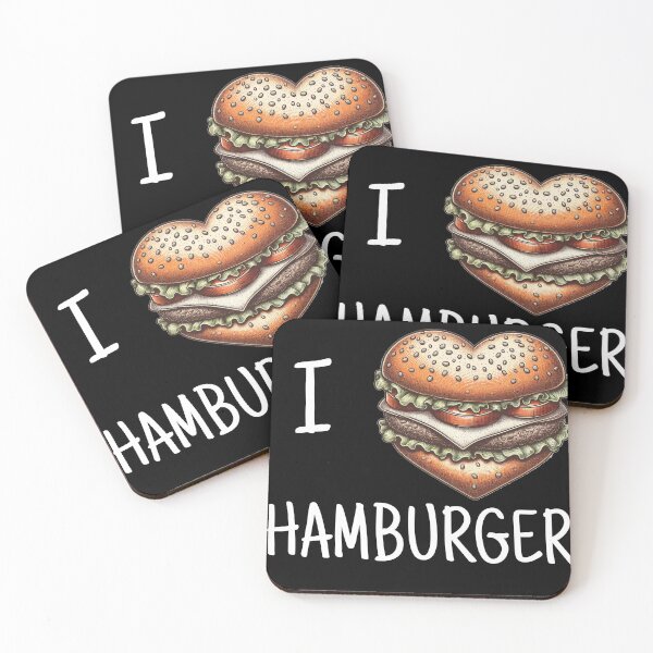 Item preview, I love hamburger, hamburger day celebration designed and sold by JuniperusArt.