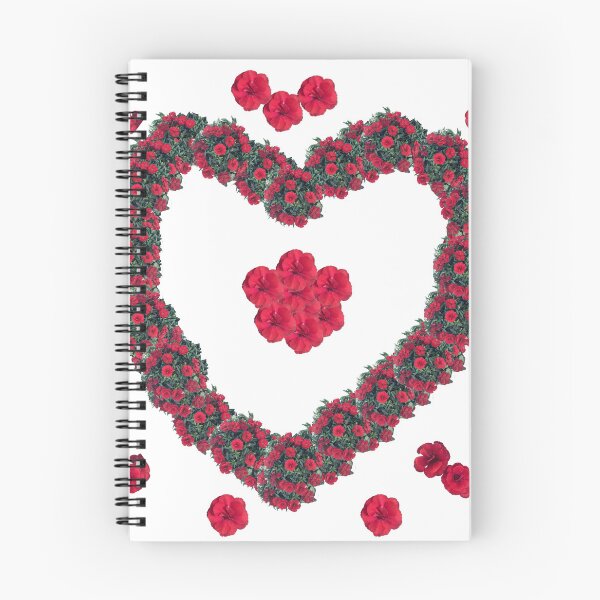 Item preview, Romantic Red Floral Heart Design - Perfect for Shower Curtains, Pillows, Aprons, Duvets, and Comforters designed and sold by Suzana Djordjevic.