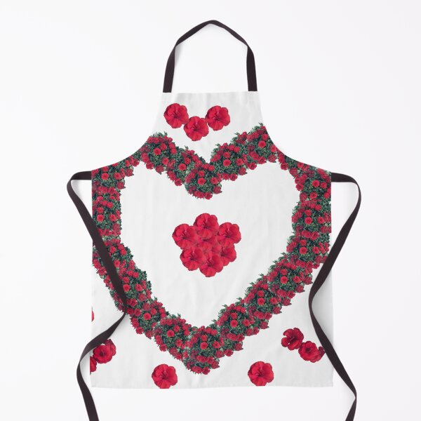 Item preview, Romantic Red Floral Heart Design - Perfect for Shower Curtains, Pillows, Aprons, Duvets, and Comforters designed and sold by Suzana Djordjevic.