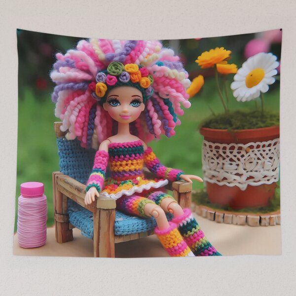 Item preview, Colorful Crafted Figurine in a Garden Setting designed and sold by aminz4.