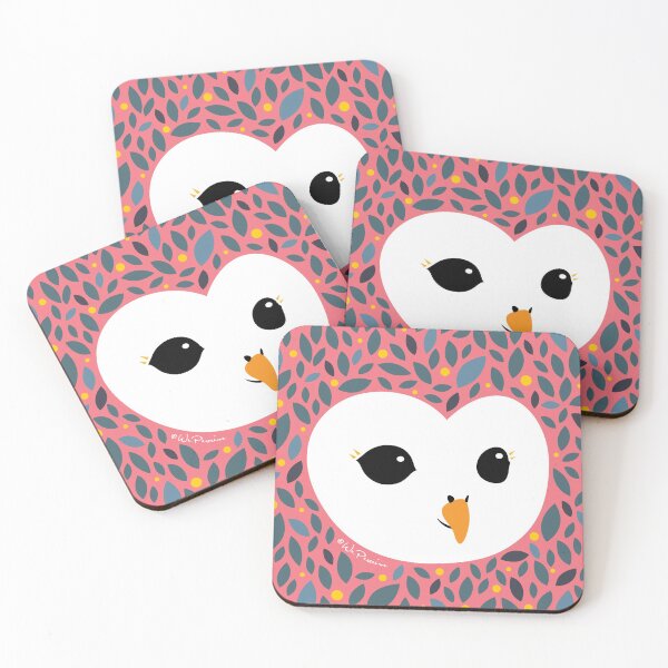 Item preview, WE PERCEIVE | Adorable TAWNY OWL (Strix aluco) with background in PEACHY PINK designed and sold by Luis Wong | We Perceive.