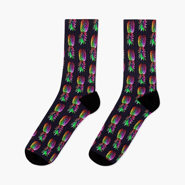 Item preview, Upside Down Green & Red Colorful Neon Pineapple Pattern | IYKYK Lifestyle designed and sold by JLEmporium.