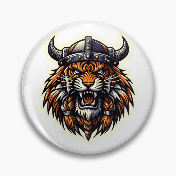 Item preview, tiger warrior knight Viking designed and sold by strongSpiritEd.