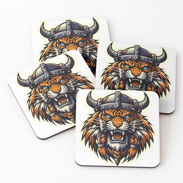 Item preview, tiger warrior knight Viking designed and sold by strongSpiritEd.