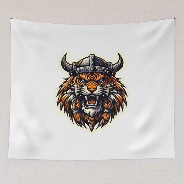 Item preview, tiger warrior knight Viking designed and sold by strongSpiritEd.