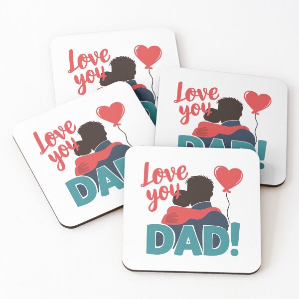 Item preview, Love You Dad: Father and Child Silhouette Sentimental Father's Day Art designed and sold by HahaHandlesHub.