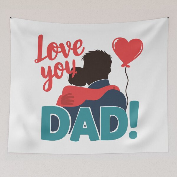 Item preview, Love You Dad: Father and Child Silhouette Sentimental Father's Day Art designed and sold by HahaHandlesHub.