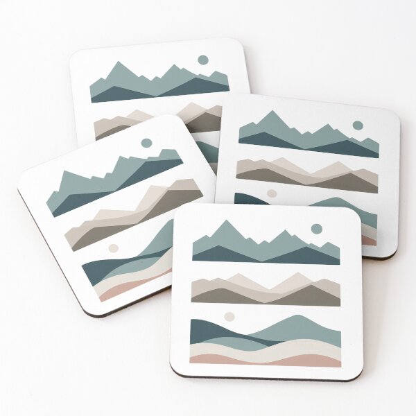 Item preview, Mountains Minimalist Vintage Triptych Retro designed and sold by EsenciaPura.