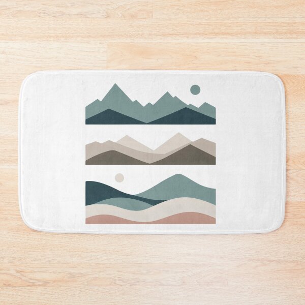 Artikelvorschau, Berge minimalistisches Vintage Triptychon Retro entworfen und verkauft von EsenciaPura.